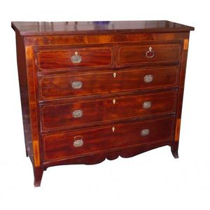 Victorian Sheraton Style Mahogany Chest with Inlays - Chests of Drawers ...