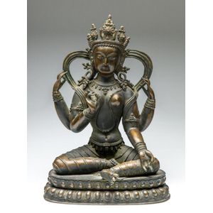 A large Chinese bronze Tara, height 52 cm, width 36 cm, depth&hellip;