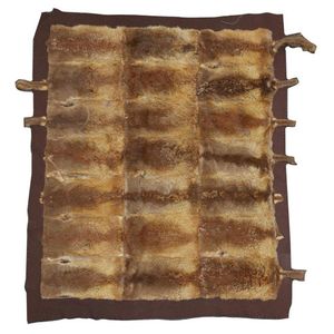 A fox fur Coverlet, composed of 21 fox pelts some with tails on…