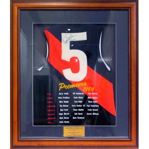 Terry Daniher (Essendon), signature on Essendon football jumper,…