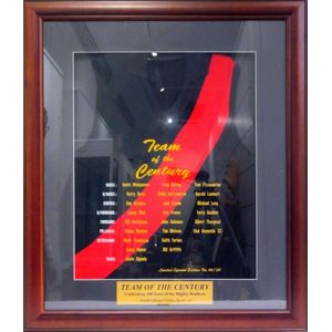 Essendon: Essendon jumper embroidered 'Team of the Century' and…