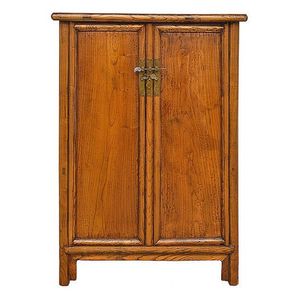 Chinese Elm Tapered Cabinet - Late 20thC Chinese Elm Tapered Cabinet - Late 20thC
