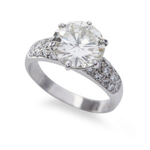 Prism Jewel 0.38Ct Cognac Diamond Surrounded White Diamond Engagement Ring
