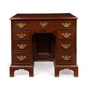 George III Mahogany Kneehole Desk (10 words exactly!) - Desks - Small ...