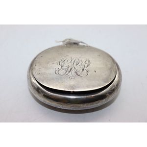 Sterling silver lidded box, oval shaped silver box with central…