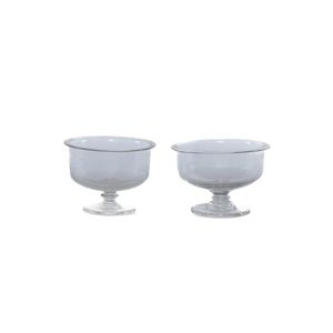 A pair of clear glass comports, French early 19th century, 12&hellip;