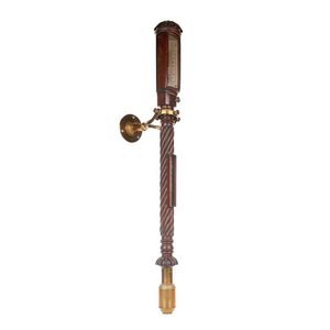 Gimbal mounted naval stick barometer, 19th century, barley…