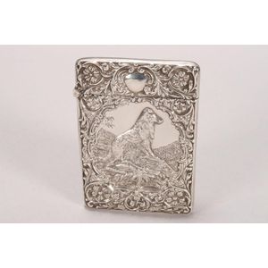 Edwardian sterling silver card case, hallmarked Birmingham,…