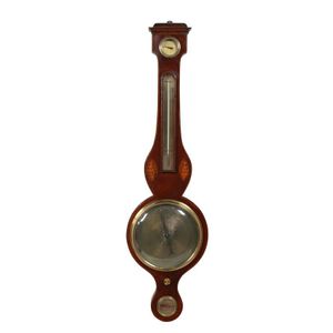 Barigo Barometer/Thermometer/Hygrometer with Brass Top & Mahogany Base