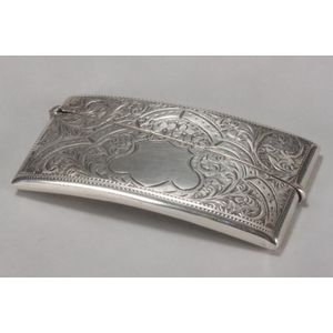 Edwardian sterling silver card case, hallmarked Birmingham,…