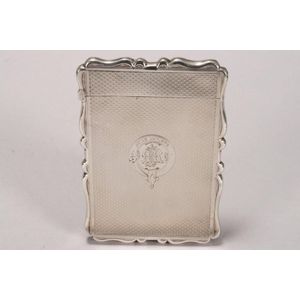 Victorian sterling silver card case, hallmarked Birmingham,…