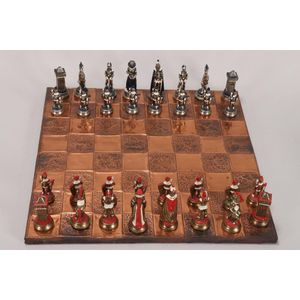 Irish Art Deco Hand-Carved Burl Wood Geometric Chess Set with Inlaid Wood  Board For Sale at 1stDibs