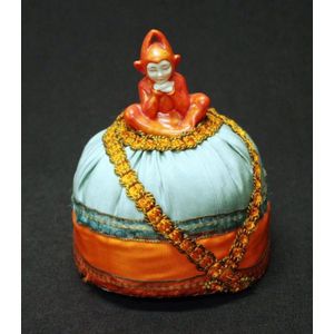 Art Deco seated pixie half doll pincushion 12 cm high,…