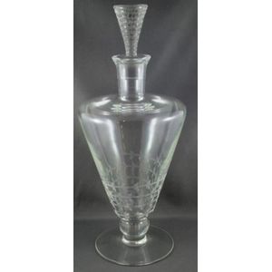 Art Deco Lalique decanter, of conical form, marked Lalique…