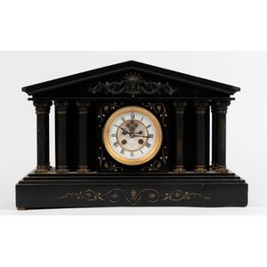 French Bronze Mantel Clock With Open Escapement, 19th Century - Clocks 