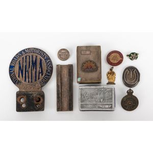 Badges & boxes: eclectic mostly military related group,…