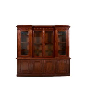 A large Victorian mahogany bookcase cabinet, late 19th century,&hellip;