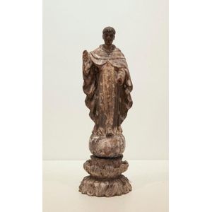 A polychrome figure of a Saint, possible Portuguese, 18th…