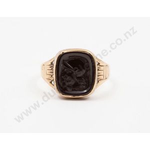 Edwardian Gladiator Intaglio Signet Ring, 14ct Gold, Size S - Rings ...