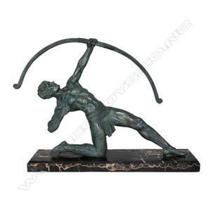 Demetre Chiparus 'archer' large bronze patinated spelter…