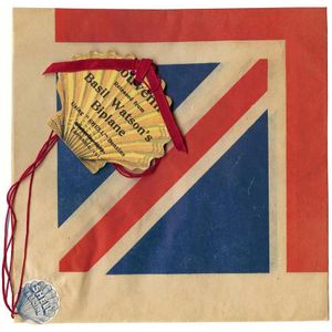 Basil Watson's Biplane souvenir Shell advertising paper…