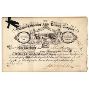 The Melbourne & Suburban Railway Company', 11 share…
