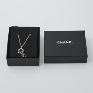 silver chanel charm necklace