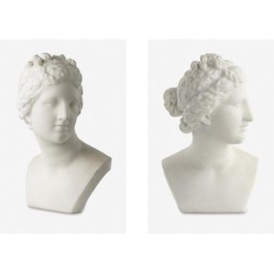 Cesare Lapini, carved marble bust of Venus, incised signature,…