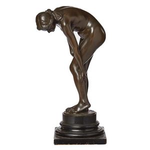 Classical Female Nude, Bronze, Signed and Dated 1909 - Figures/Groups