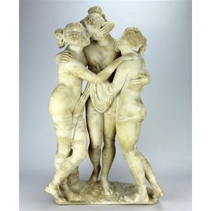 Marble carved 'The Three Graces' figure group after the…