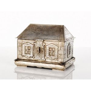 Russian silver Trompe l'oeil casket in the form of a…