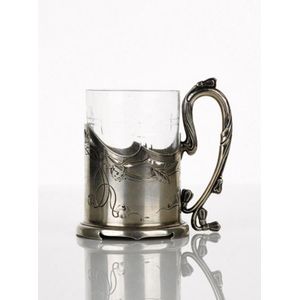 Andrei Postnikov, Moscow 1908-1917, Russian glass holder with…