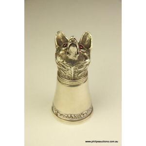 A Russian silver stirrup cup, with zolotniki 84 and partial…