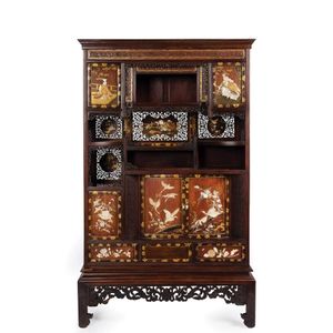 Japanese Export Marquetry Cabinet, Meiji Period (1868-1911) (item #1367358)