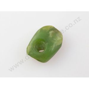 Pounamu Kura (pendant), rectangular form, perforation to the…