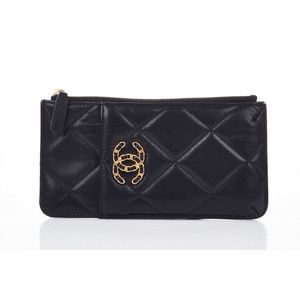 Chanel 12A Evening Bag Lambskin Black/Gold SHW