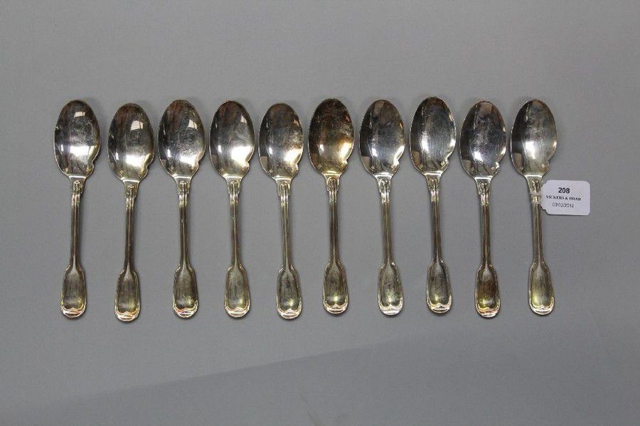 Christofle Chinon Silver Plated Gravy Spoons (Set of 10) - Flatware ...