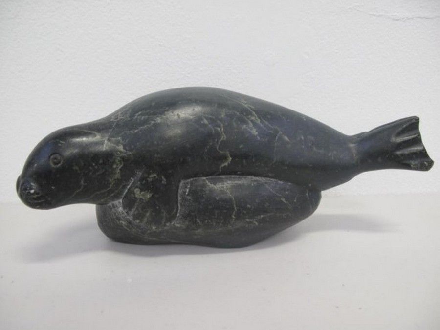 Inuit Seal Carving - 27 cm - Zother - Tribal