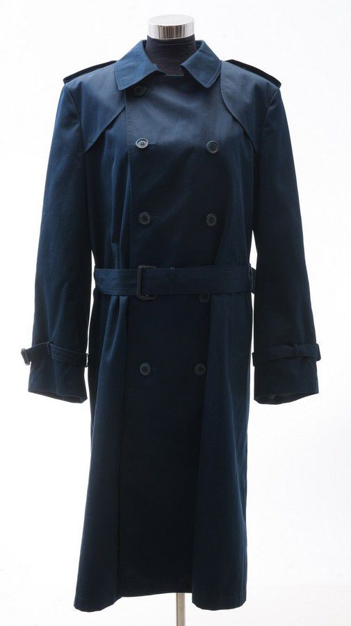 YSL Navy Cotton Blend Trench Coat, Size 40 - Clothing - Women's ...