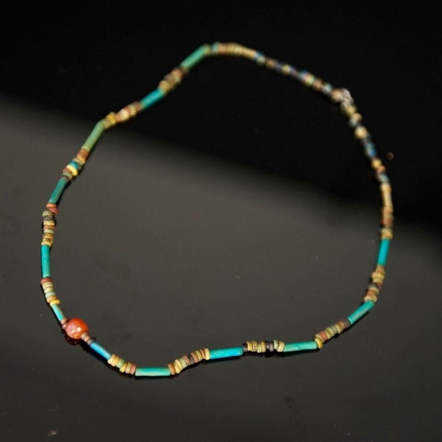 Egyptian Carnelian Bead Necklace - Egyptian - Antiquities