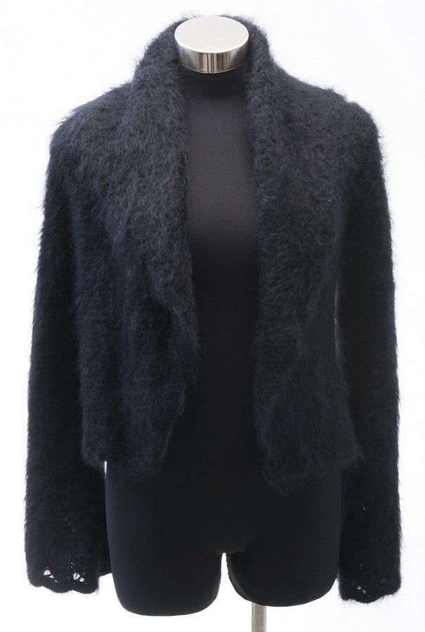 Hermes Mohair Cardigan, Black, Size Sm, New with Tags - Clothing ...