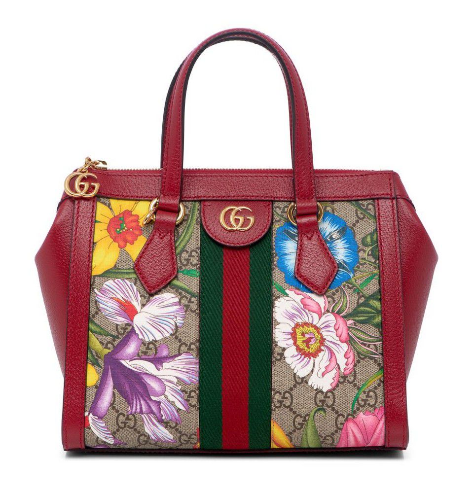 Gucci Red Floral Shoulder Bag - Handbags & Purses - Costume & Dressing ...