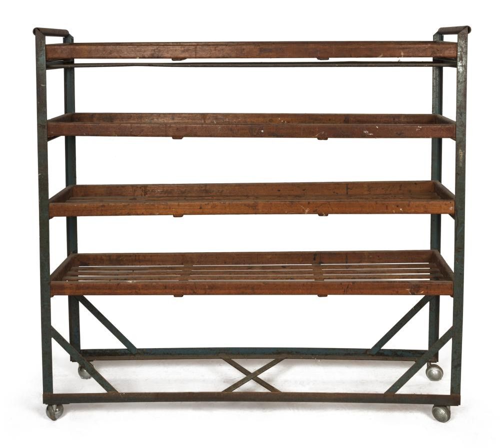 Old Building Rack 19th/20th Century Industrial Rack: Timber and Iron, 130x136x38 cm ...