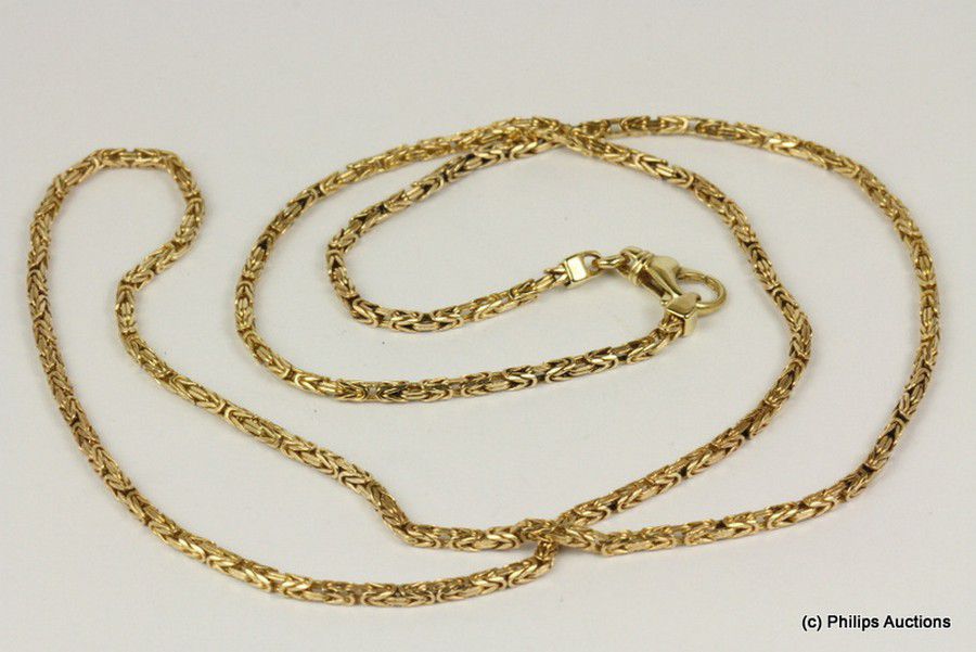 Fancy link Necklace & Bracelet Set in 14Kt Gold