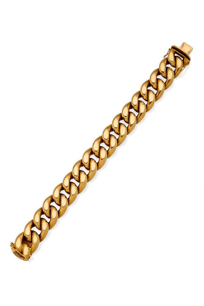 Italian 18ct Gold Curb Link Bracelet with Assay Marks - Bracelets ...