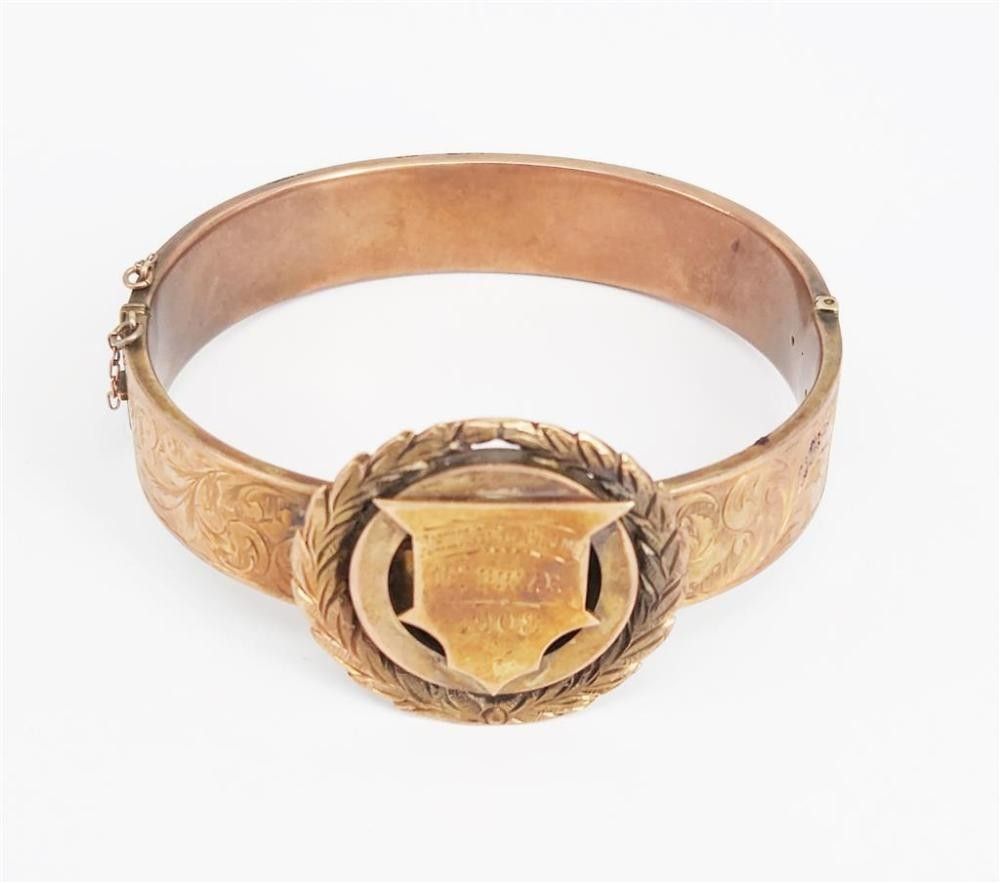 1908 Mezza Soprano 1st Prize Rose Gold Hinged Bangle - Bracelets ...