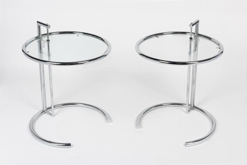 Modern Chrome and Glass Side Tables British Furniture Post 1950