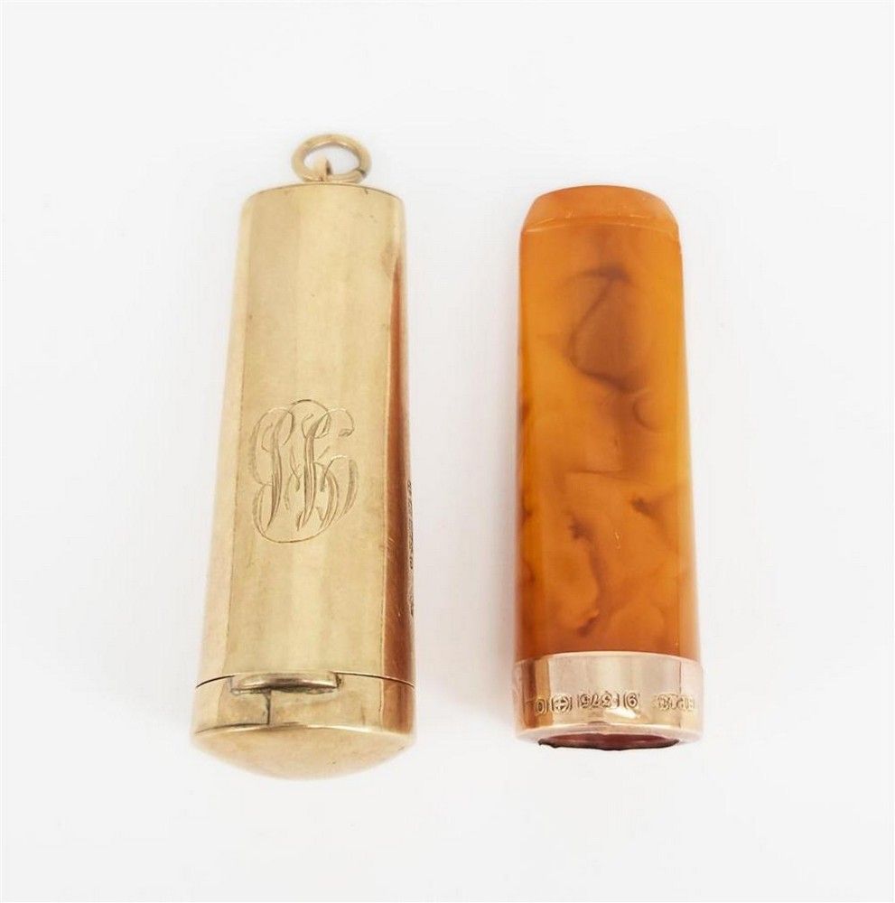 Gold Cheroot Holder and Cigar Holder Set, Early 20th Century - Smoking ...