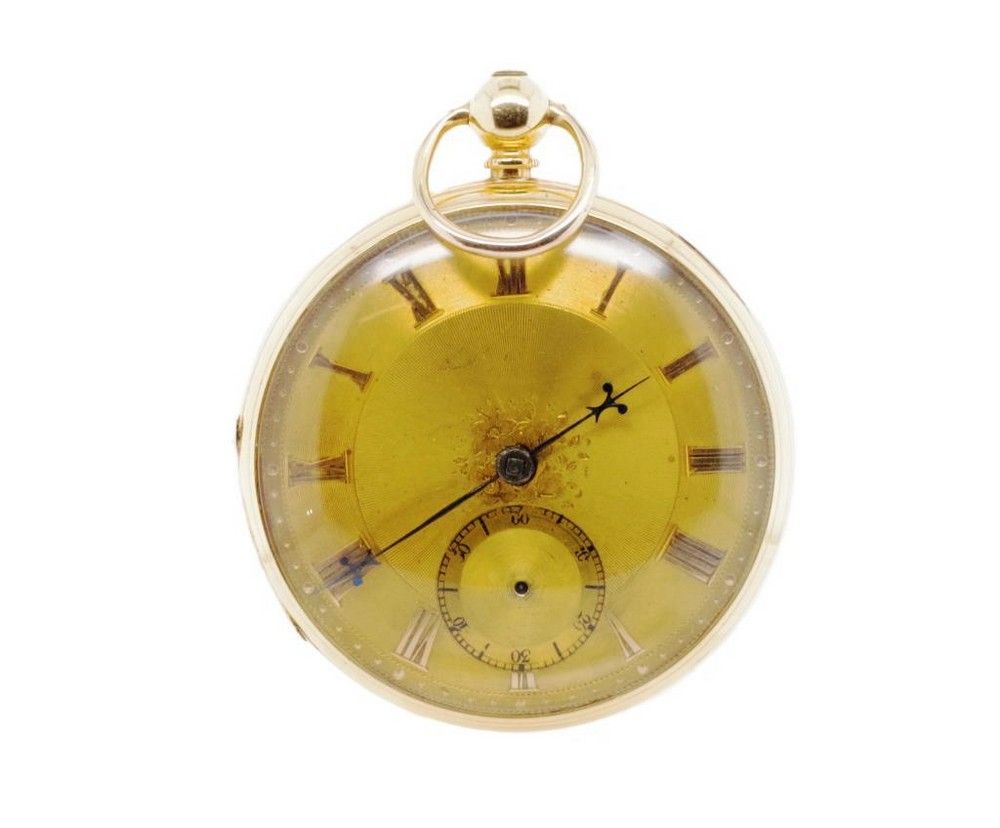 Victorian 18ct Gold Ladies Pocket Watch with Engraved Design Watches