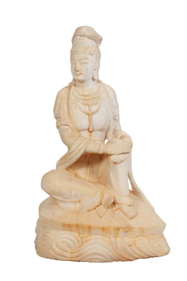 Guan Yin Resting Statue on Cloud Base - Zother - Oriental